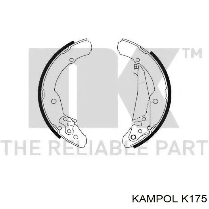 K-175 Kampol zapatas de frenos de tambor traseras