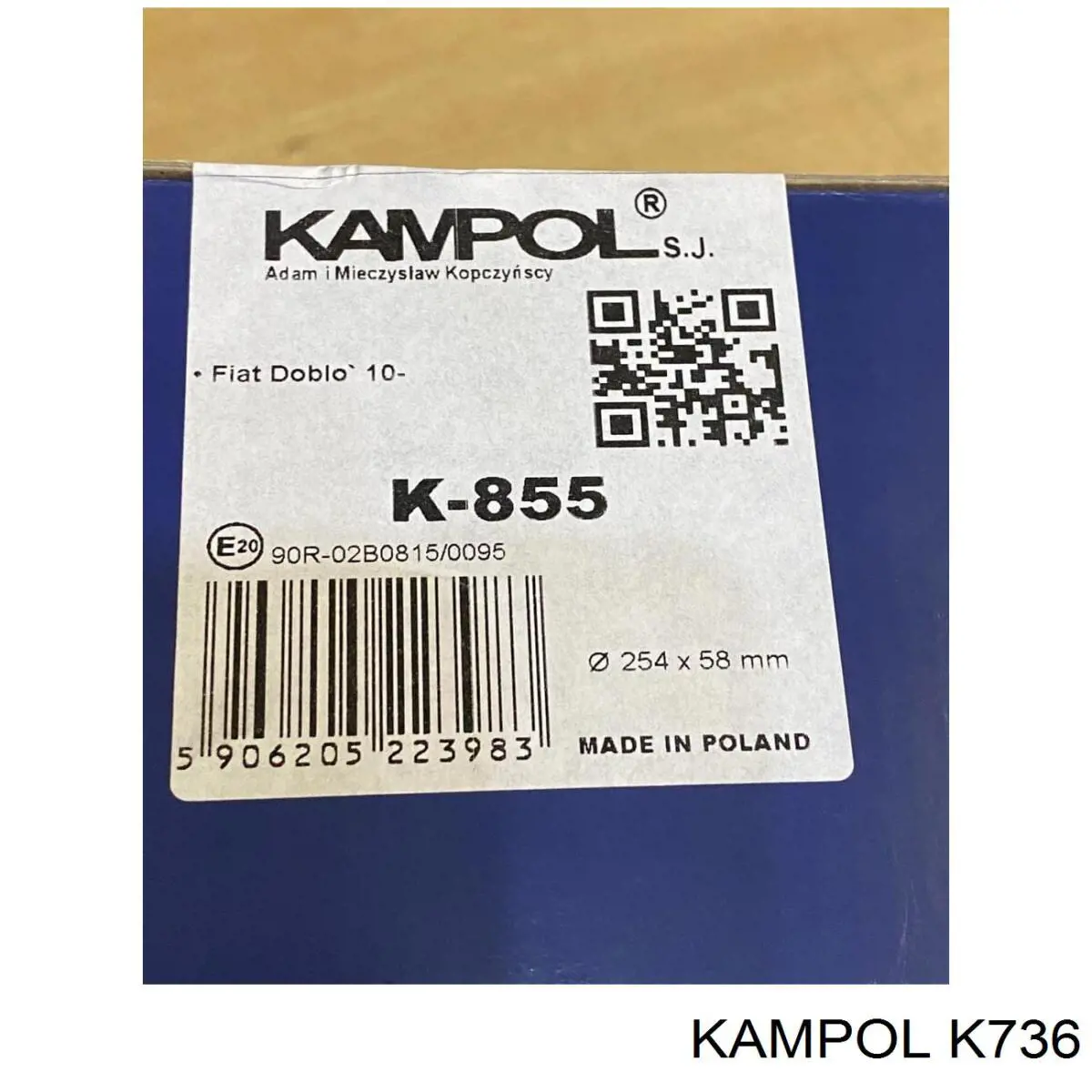 K-736 Kampol zapatas de freno de mano