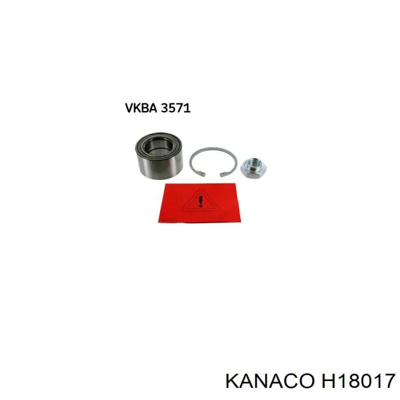 H18017 Kanaco cojinete de rueda delantero