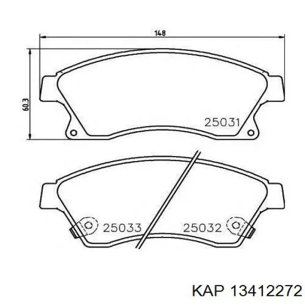 13412272 KAP pastillas de freno delanteras