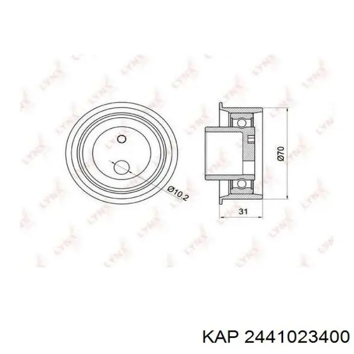 2441023400 KAP rodillo, cadena de distribución