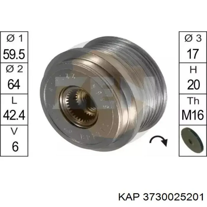 3730025201 KAP alternador