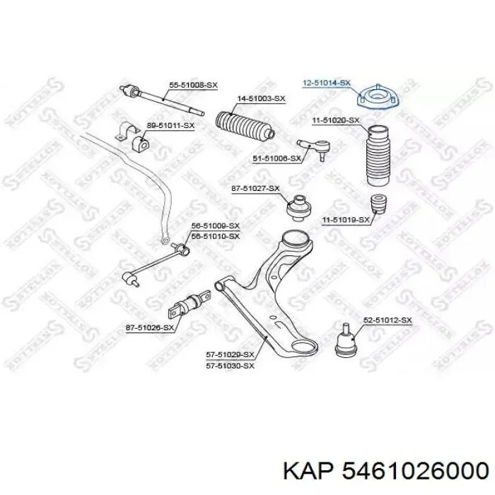 5461026000 KAP soporte amortiguador delantero