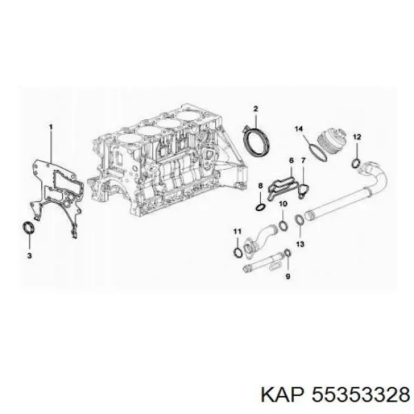 Junta del adaptador del filtro de aceite KAP 55353328 precio, desde 7,83 EUR