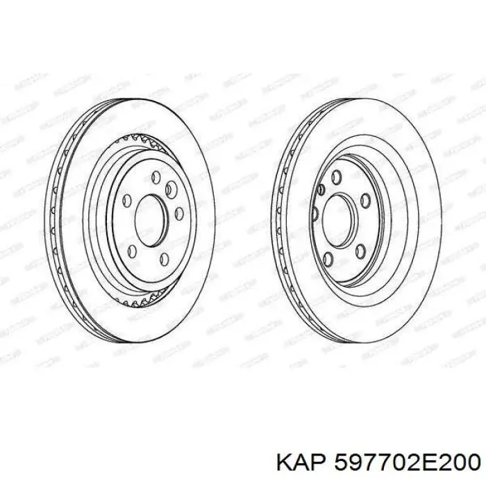 597702E200 KAP cable de freno de mano trasero derecho