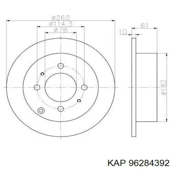 Freno de disco delantero Chevrolet Spark (Matiz) M200, M250