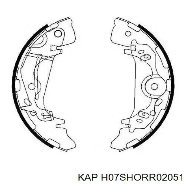 H07SHORR02051 KAP zapatas de frenos de tambor traseras