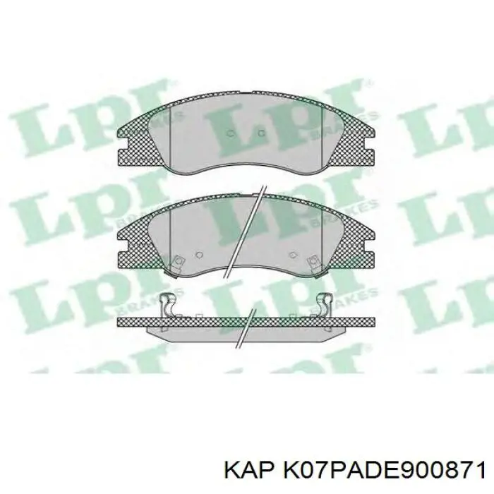 K07PADE900871 KAP pastillas de freno delanteras