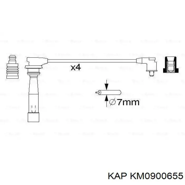 KM0900655 KAP cables de bujías