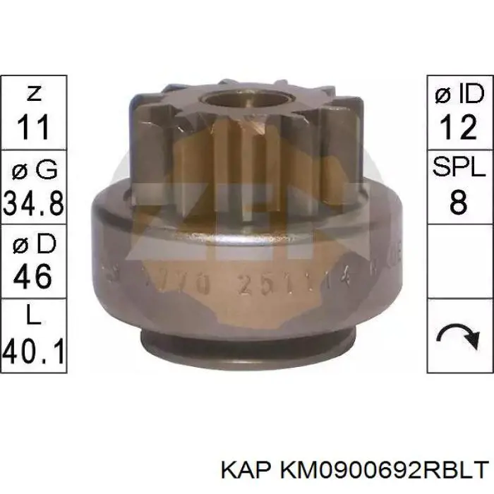 KM0900692RBLT KAP Arranque motores