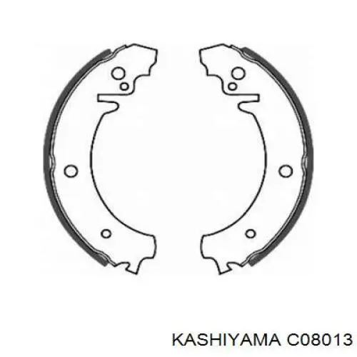 C08013 Kashiyama zapatas de frenos de tambor traseras