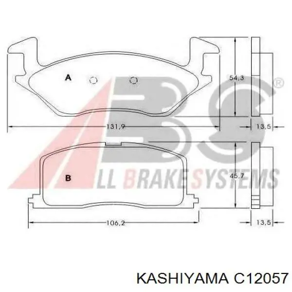 C12057 Kashiyama pastillas de freno delanteras