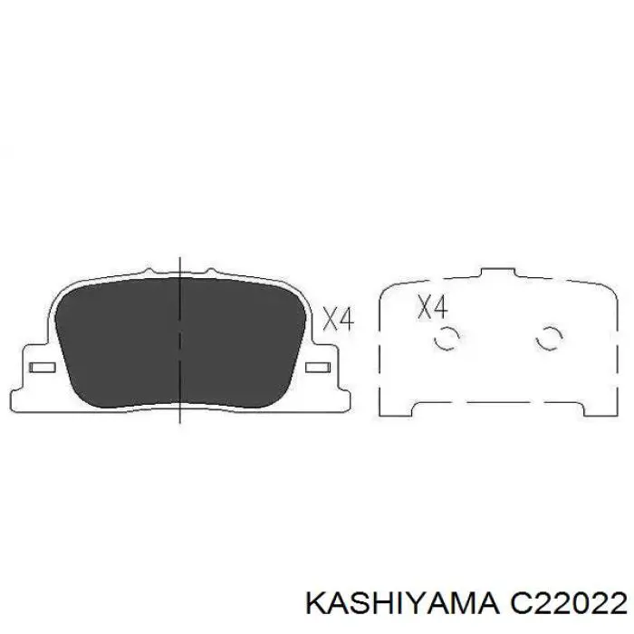 C22022 Kashiyama pastillas de freno traseras