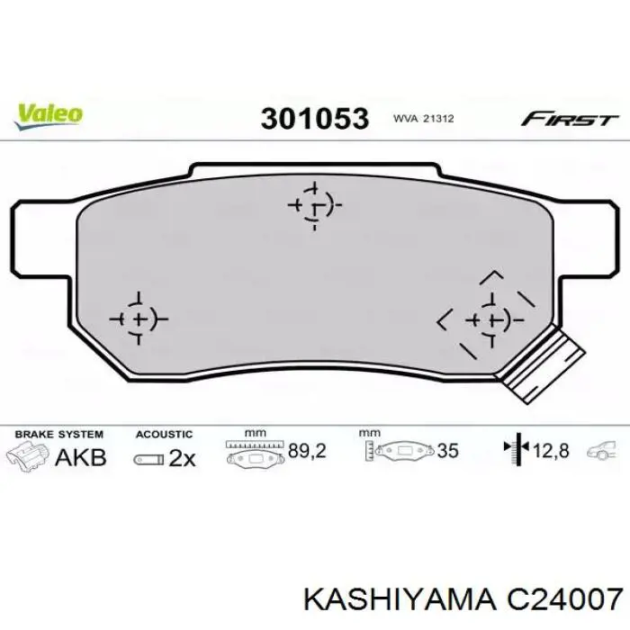 C24007 Kashiyama pastillas de freno traseras