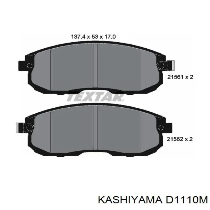 D1110M Kashiyama pastillas de freno delanteras