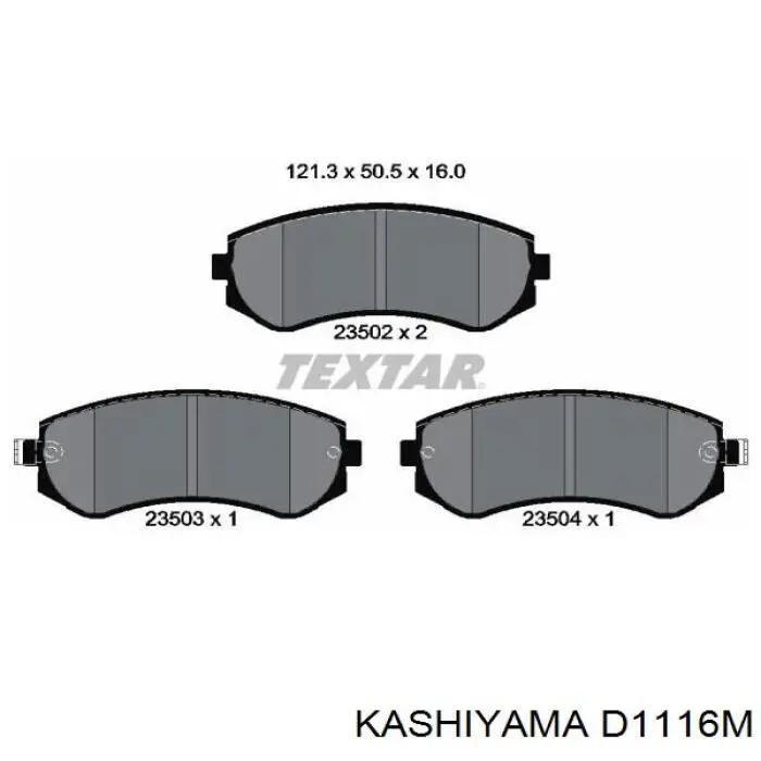 D1116M Kashiyama pastillas de freno delanteras