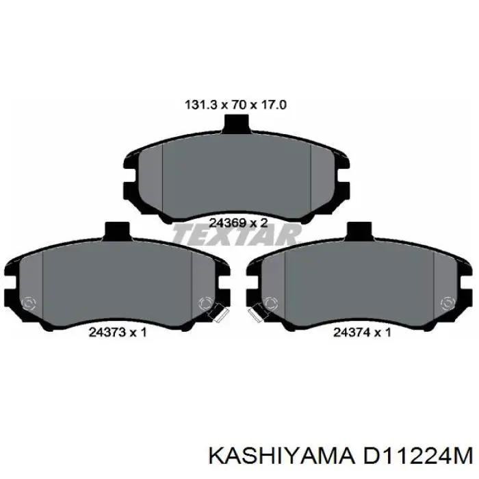 D11224M Kashiyama pastillas de freno delanteras