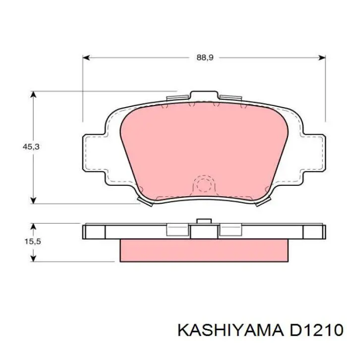 D1210 Kashiyama pastillas de freno traseras