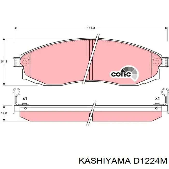 D1224M Kashiyama pastillas de freno delanteras