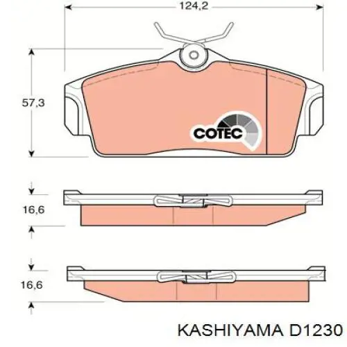 D1230 Kashiyama pastillas de freno delanteras