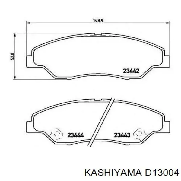 D13004 Kashiyama pastillas de freno delanteras