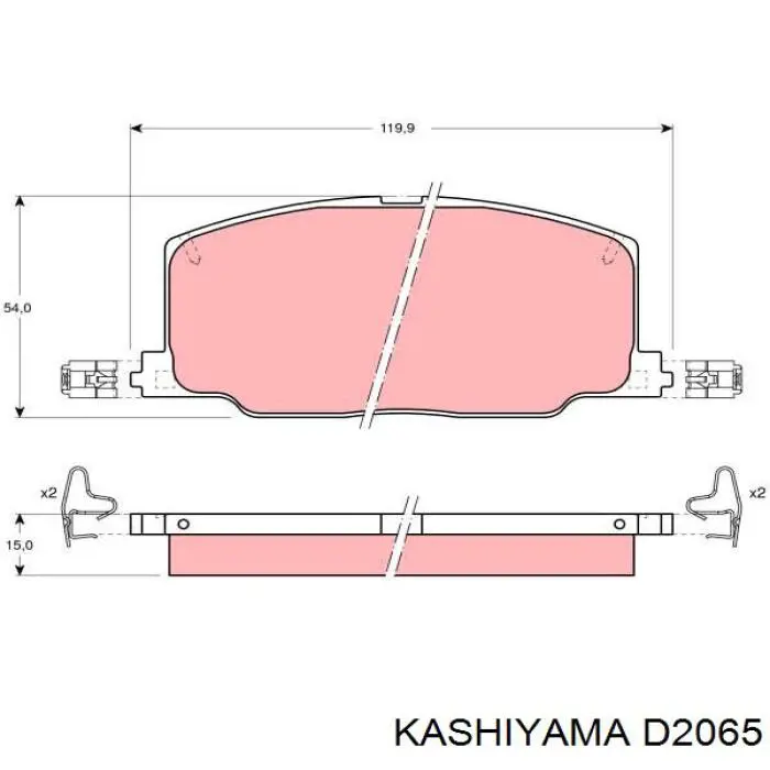 D2065 Kashiyama pastillas de freno delanteras