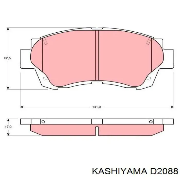 D2088 Kashiyama pastillas de freno delanteras