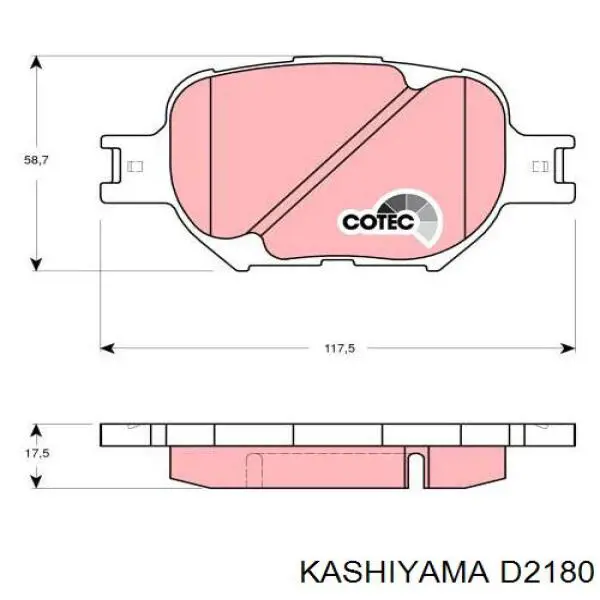 D2180 Kashiyama pastillas de freno delanteras
