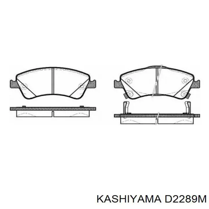 D2289M Kashiyama pastillas de freno delanteras