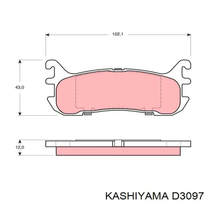 D3097 Kashiyama pastillas de freno traseras