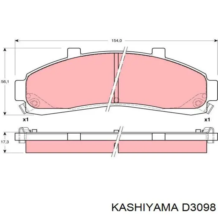 d3098 Kashiyama pastillas de freno delanteras