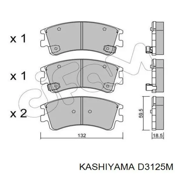 D3125M Kashiyama pastillas de freno delanteras