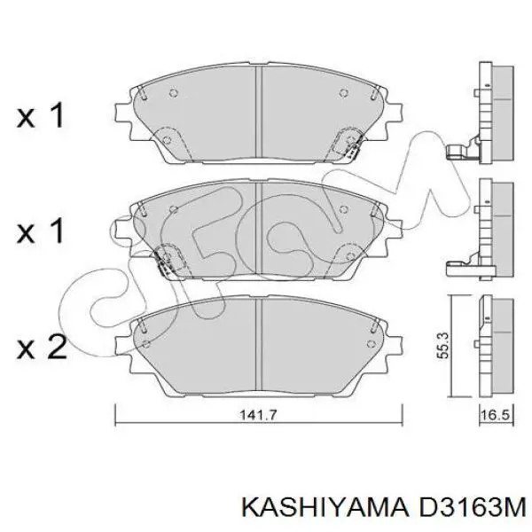 D3163M Kashiyama pastillas de freno delanteras