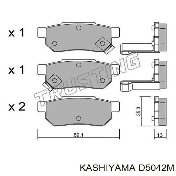 D5042M Kashiyama pastillas de freno traseras