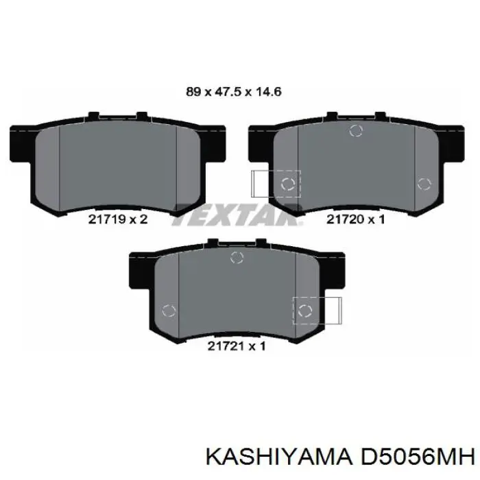 D5056MH Kashiyama pastillas de freno traseras