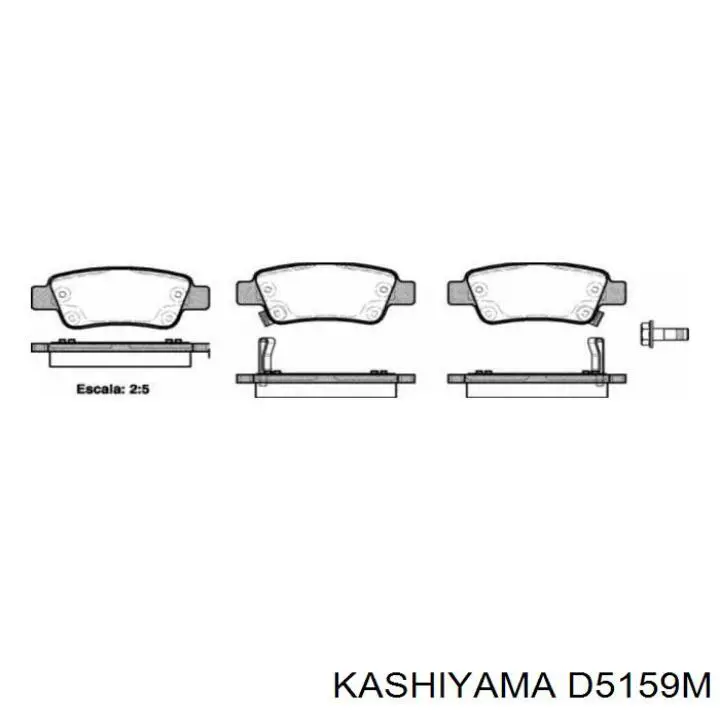 D5159M Kashiyama pastillas de freno traseras