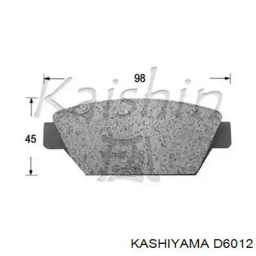 D6012 Kashiyama pastillas de freno traseras