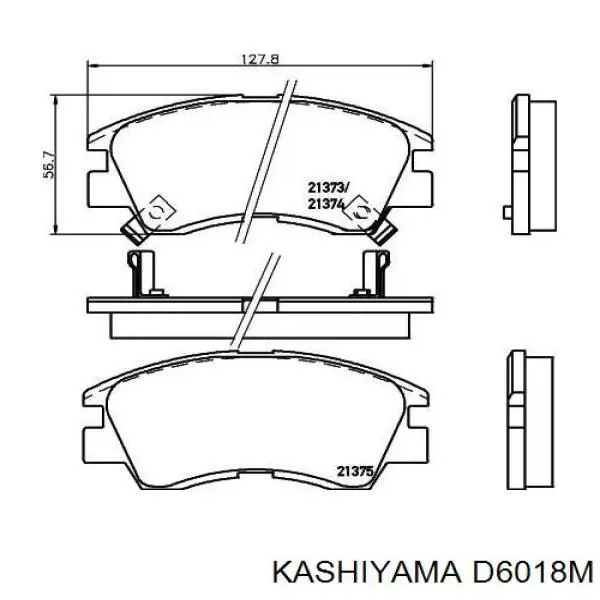 D6018M Kashiyama pastillas de freno delanteras
