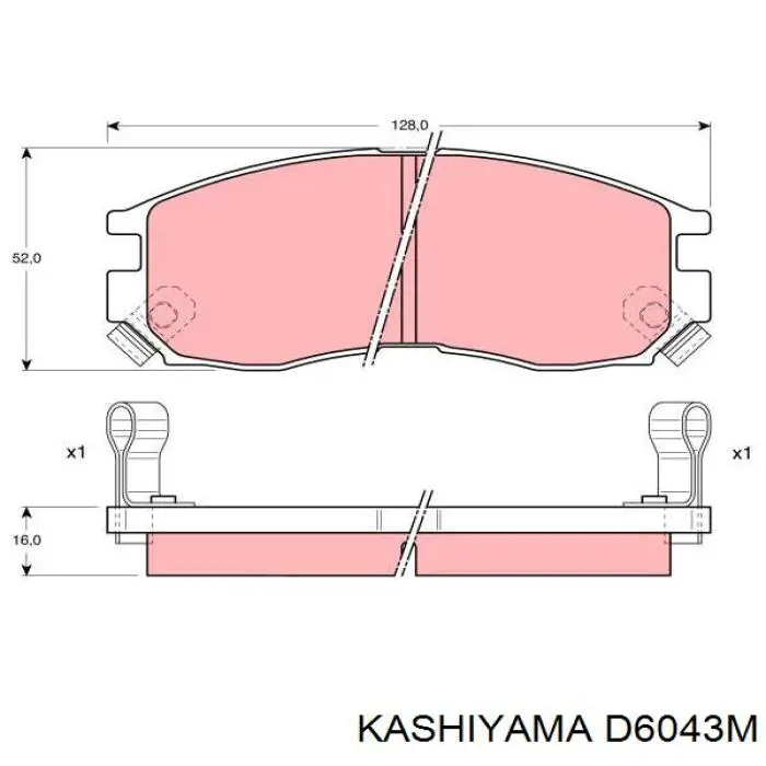 D6043M Kashiyama pastillas de freno delanteras