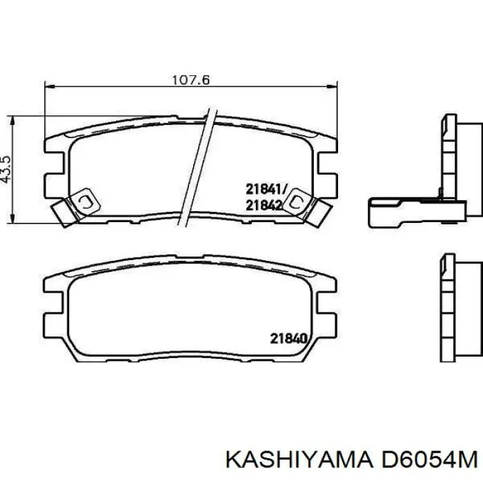 D6054M Kashiyama Pastillas freno traseras
