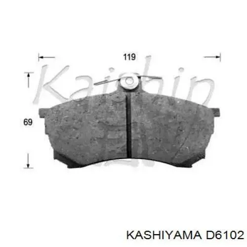 D6102 Kashiyama pastillas de freno delanteras