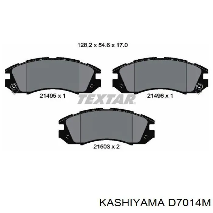 D7014M Kashiyama pastillas de freno delanteras