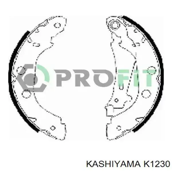 K1230 Kashiyama zapatas de frenos de tambor traseras