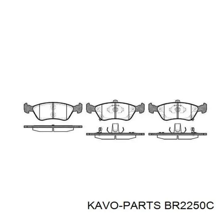 Disco de freno trasero BR2250C Kavo Parts