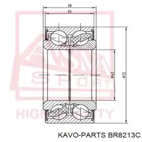 Disco de freno delantero Kavo Parts BR8213C