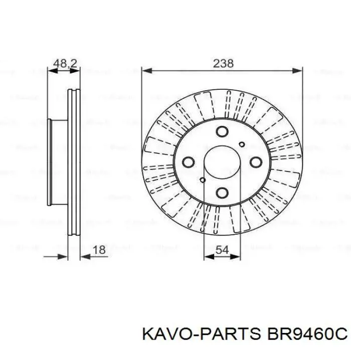Disco de freno trasero Toyota Auris E15