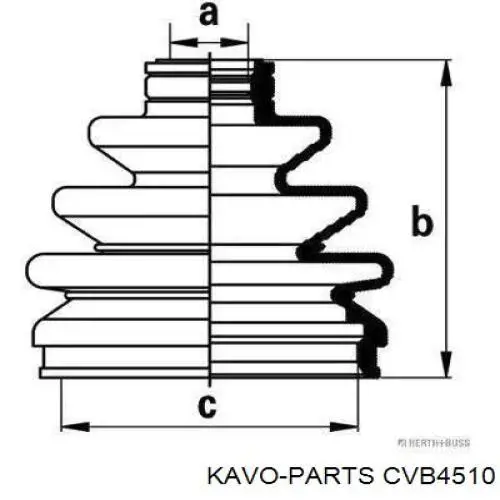 Comprar CVB4510 Kavo Parts Fuelle de transmisión delantero exterior
