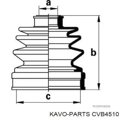 CVB4510 Kavo Parts Fuelle transmisión delantero exterior