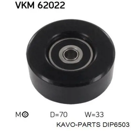 DIP6503 Kavo Parts rodillo, correa trapecial poli v