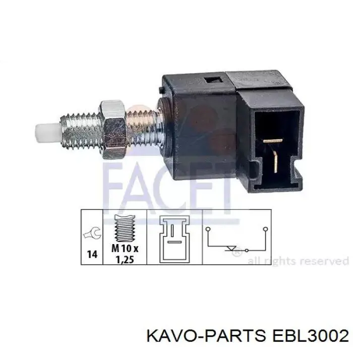 EBL-3002 Kavo Parts interruptor luz de freno